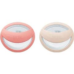 Nuk Chupetes Silicona Mommy Feel 0-9M Rosa 2uds