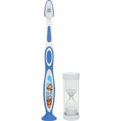 Plic Cepillo Dental 3–5 Años Ventosa Reloj Arena 2Min Azul 1 ud