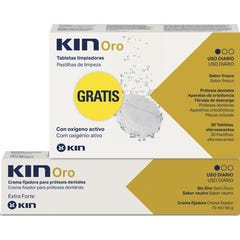 kin Oro Fijador 75ml + Tabletas Limpiadoras 30 uds