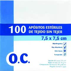 O.C Gasa Estéril Tejido Sin Tejer 7.5x7.5cm 100uds