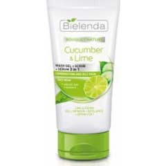 Bielenda Gel + Exfoliante + Sérum Pepino y Lima 175ml