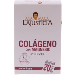 LaJusticia colágeno con magnesio fresa 20 sticks