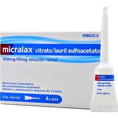Microlax Solución Rectal Unidósis 4x5ml