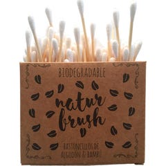 Natur Brush Bastoncillos Bambu Y Algodon Biodegradables 100 Uds. NaturBrush,
