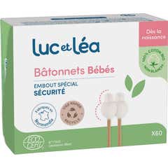 Luc et Léa Patyczki dla niemowląt Bio 60 sztuk