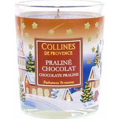 Collines de Provence Vela Perfumada Especial Navidad Praliné de Chocolate 75g