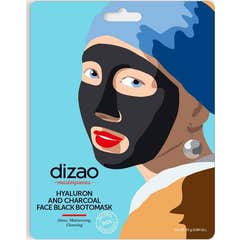 Dizao Hyaluron and Charcoal Face Black Botomask 25g