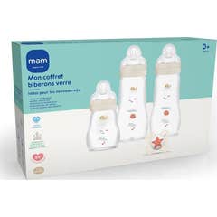 Mam Set 3 Bottles + Soother 0-6 months