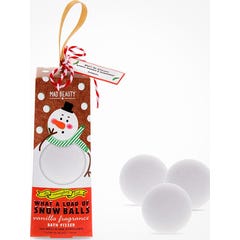 Mad Beauty The Naughty List Snow Balls Vanilla Bath Fizzer Set