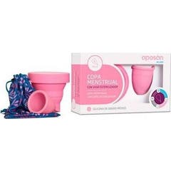 Aposan Kit Copa Menstrual Silicon S + Vaso Esterilizador + Bolsa