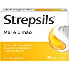 Strepsils Mel e Limão 1.2mg + 0.6mg 36 Pastilhas