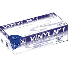 Medistock Guantes de Vinilo Sin Polvo No Estériles L 8/9 100uds