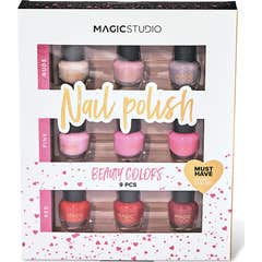 Magic Studio Set Beauty Colors Nail Polish 9uds
