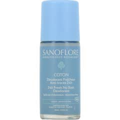 Sanoflore Desodorante Frescor 24H Algodón Roll On Bio 50 ml
