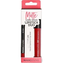 Magic Studio Matte Long Wear Lipstick Duo Set 2uds