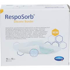 Resposorb Silicone Border Apósito 10x10cm 10uds