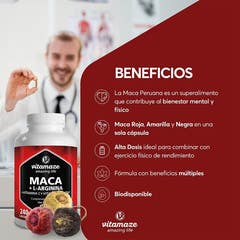 Vitamaze Maca + L-Arginina + Vitaminas C&B+ Zinc 240caps