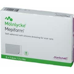Mepiform Steriel Klevend Verband 5x7,5cm 5uts