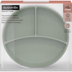 Suavinex Plato con Divisiones Silicona Verde 1 ud