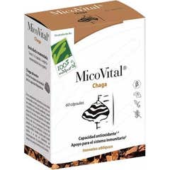 100% Natural Micovital Chaga 60caps