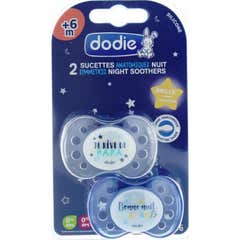 Dodie Chupete A101 Garcon Nuit +6M 2uds