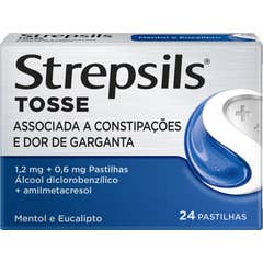 Strepsils Tosse Mentol e Eucalipto 1.2mg + 0.6mg 24 Pastilhas