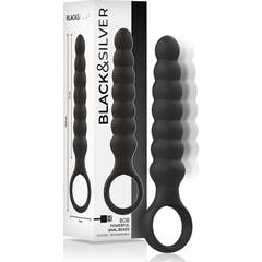 Black&Silver Bob Potente Cadena Anal Silicona 1ud