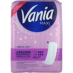 Vania Serviettes Performance Confort Maxi Night 12 uds