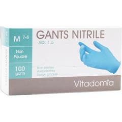 Vitadomia Nitrile Glove Powder Free Size S 6-7 100uts