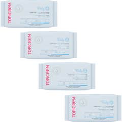 Topicrem Pack Baby Toallitas Limpiadoras Agua 4x60uds