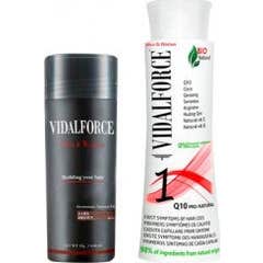 Vidalforce Champú Anticaída 250ml + Fibras Capilar Castaño Oscuro 25g