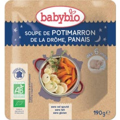 Babybio Buona Notte da 6 mesi Potimarron morbida tasca Potimarron pastinaca 190 grammi 190 grammi