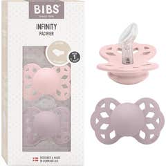 Bibs Infinity Pacifier Silicone Anatomical Ivory Blush 2uds