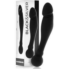 Black&Silver Karl Dildo Estimulador Punto G 18cm 1ud