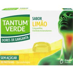 Tantum Verde Benzidamina 3mg Limão Sem Açúcar 20 Pastilhas