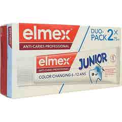 Elmex Junior Toothpaste Anti-Cavity Color Changing 6-12Y 2x75 ml