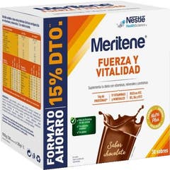 Meritene Fuerza y Vitalidad 15 Sobres + 15 Sobres Sabor Chocolate