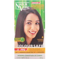 NaturVital Colore Permanente per Capelli Coloursafe 4 Brown 150ml