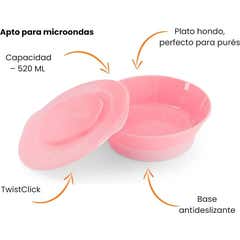 Twistshake Bowl 6+ M Rosa 1ud