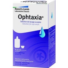 Ophtaxia Eye Wash Solution 120 ml flaske + øje