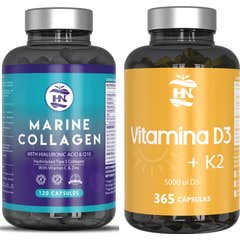 HN Pack Vitamina D3 365 caps + Colageno Marino 120 caps