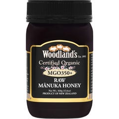 Woodland's MGO 350+ Rauwe Biologische Manuka Honing 500 g