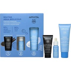 Apivita Rutina Aqua Beelicious Set Black Detox + Booster + Oil Free