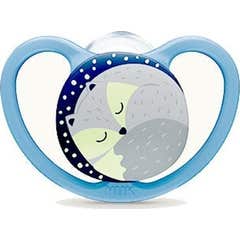 Nuk Silikon Schnuller Space Night 18-36M 1ud