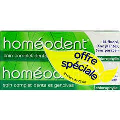 Homeodent Komplette Zahn- und Zahnfleischpflege Zahnpasta Chlorophyll 2x75ml