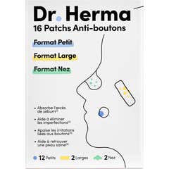 Dr. Herma Patch Anti-Granos Mix Pequeño Grande Nariz 16uds