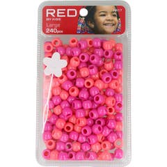 Red By Kiss HA17 Large Hair Beads Pink Assorted 240uds
