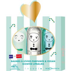 Inuwet Jingle Trio Bálsamo de Labios Manzana Coco Cupcake 3x3.5 gr