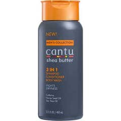 Cantu Shea Butter Mannen 3-In-1 Shampoo + Conditioner + Body Wash 400ml