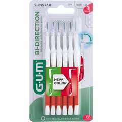 GUM Cepillo interdental Bi-Direction pequeño 0.8 mm 6 uds